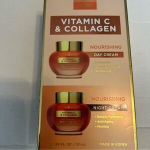 Skin Ceremony Vitamin C & Collagen Nourishing Day&Night Cream Set 2 x 1.69oz New